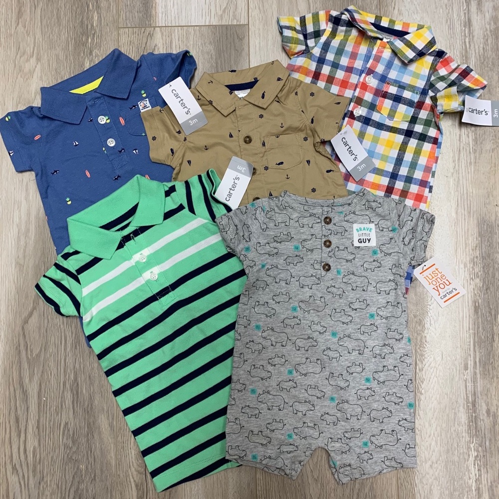 Bundle of Carter’s button up onesies